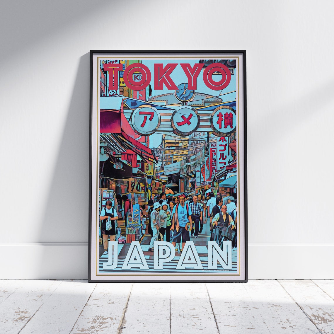 Tokyo Poster Market By Alecse Limited Edition Japan Travel Poster Tokyo Print Japan Travel Wall Tokyo Travel Wall Tokyo Gift