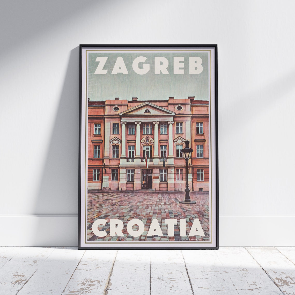 Zagreb Poster By Alecse Limited Edition Croatia Travel Poster Zagreb Print Zagreb Travel Poster Croatia Print Croatia Travel Wall