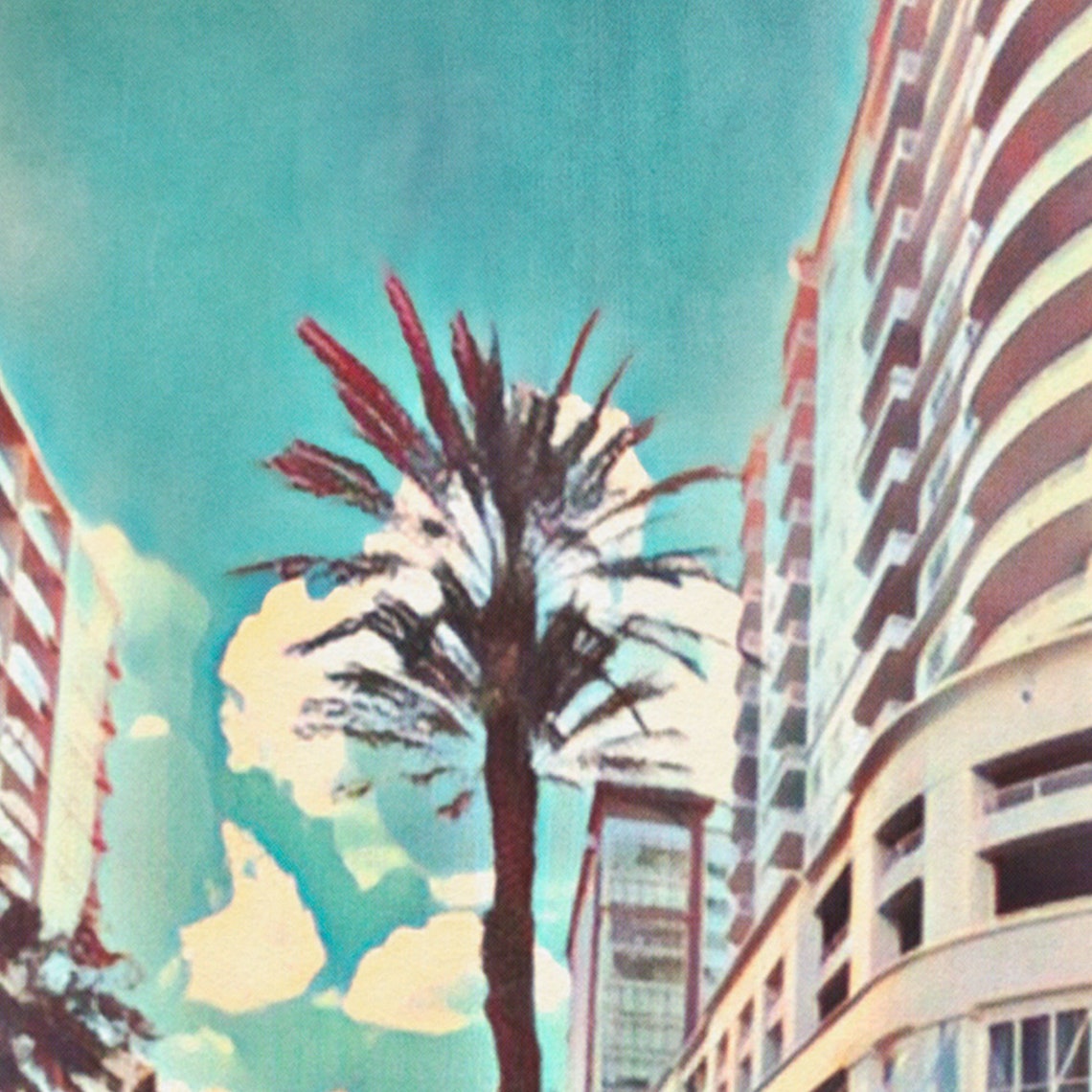 Orlando Florida Downtown Palms Cityscape Retro Travel Wall Poster - Image 4