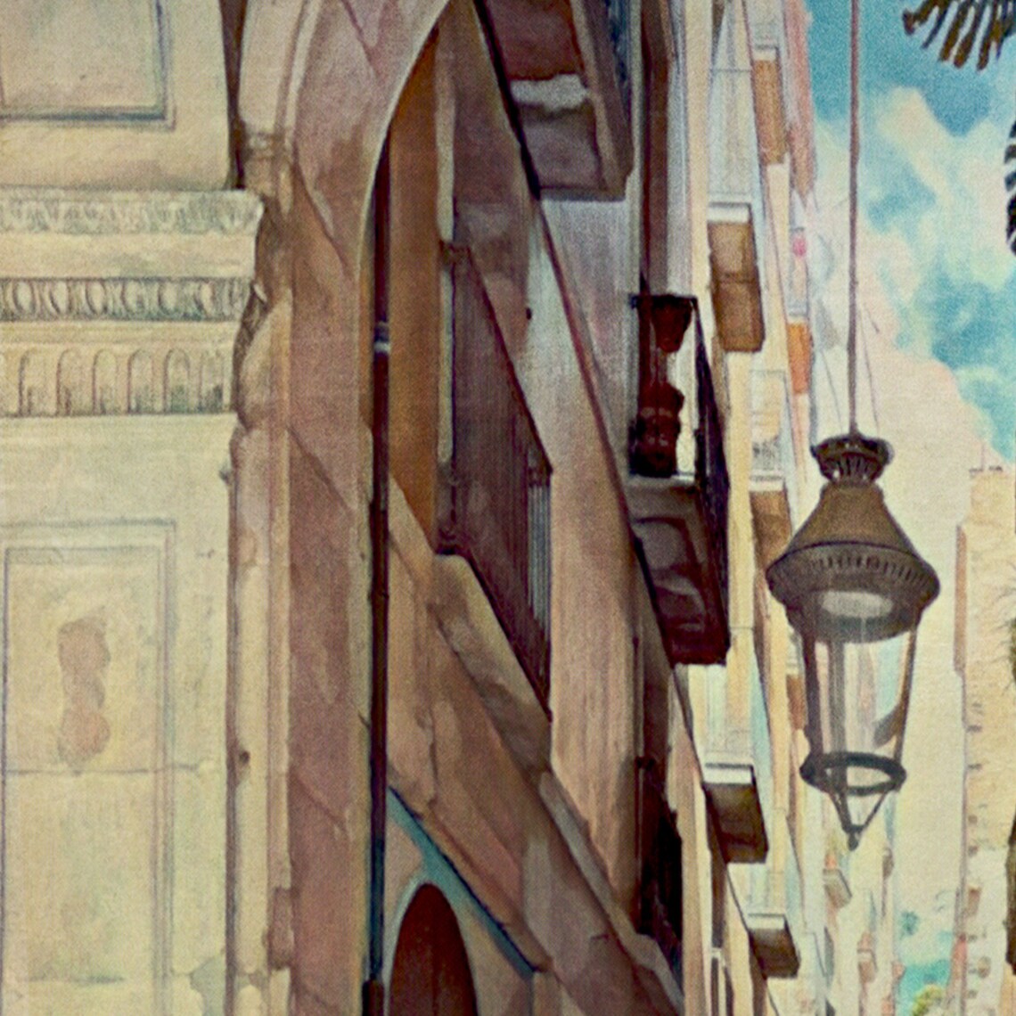 Barcelona Poster Carrer Del Vidre By Alecse Limited Edition Spain Travel Poster Barcelona Gallery Wall Print Of Placa Reial Spain Deco - Image 4