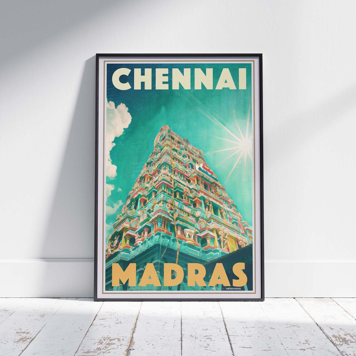 Chennai Poster Madras By Alecse Limited Edition India Travel Poster Madras Print Chennai Print Poster Of Madras Chennai Gift
