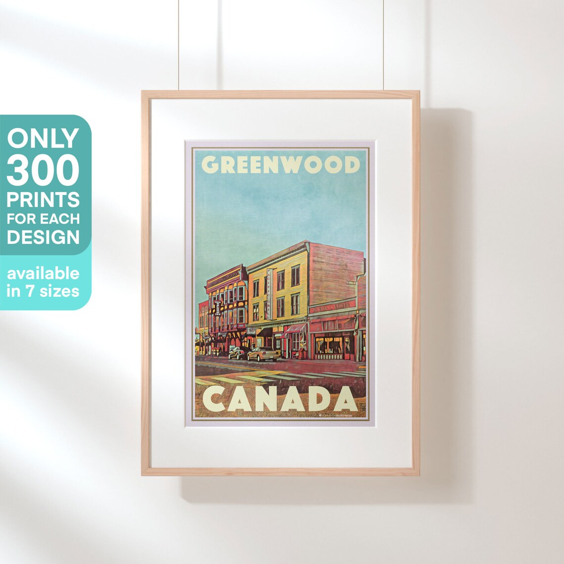 Greenwood British Columbia Vintage Travel Poster With Historic Street - Image 3