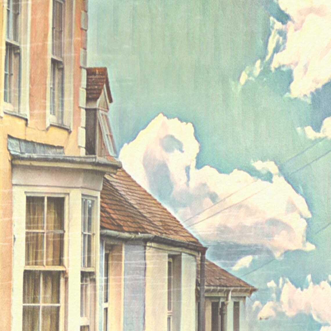Cowes Isle of Wight Vintage Travel Poster With Charming Old Street - Image 4