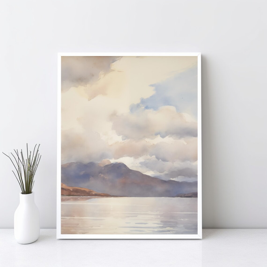 Abstract Seascape Watercolor Ocean Poster