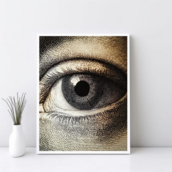 Benjamin Franklin Eye Money Wall Art Print