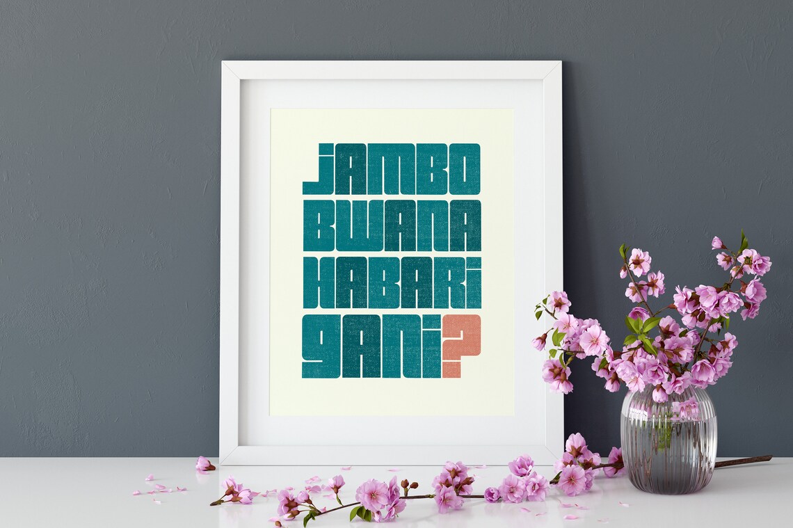 Jambo Bwana Indian Swahili Poster Print - Image 2