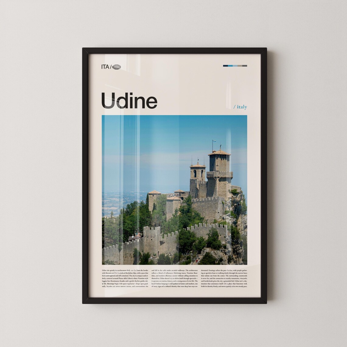 Udine Italy Hilltop Castle Friuli Venezia Giulia Photo Poster