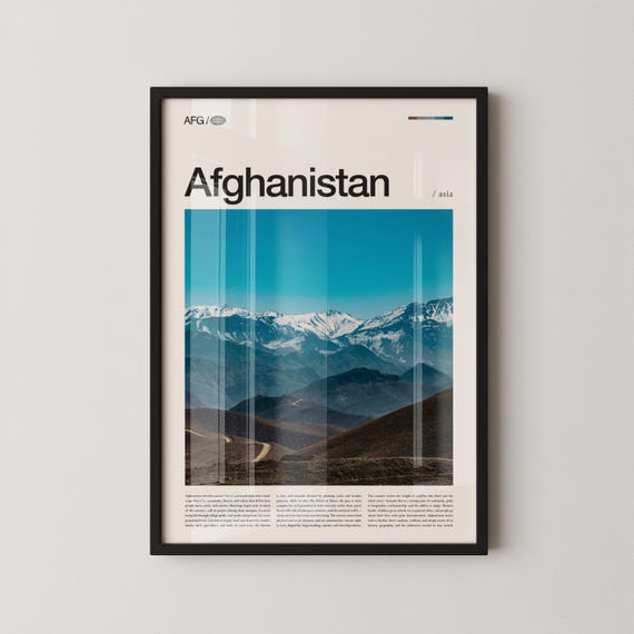 Afghanistan Wall Art Mountain Landscape And Historic Architecture Photography Print Poster Scenic Cultural Decor Travel