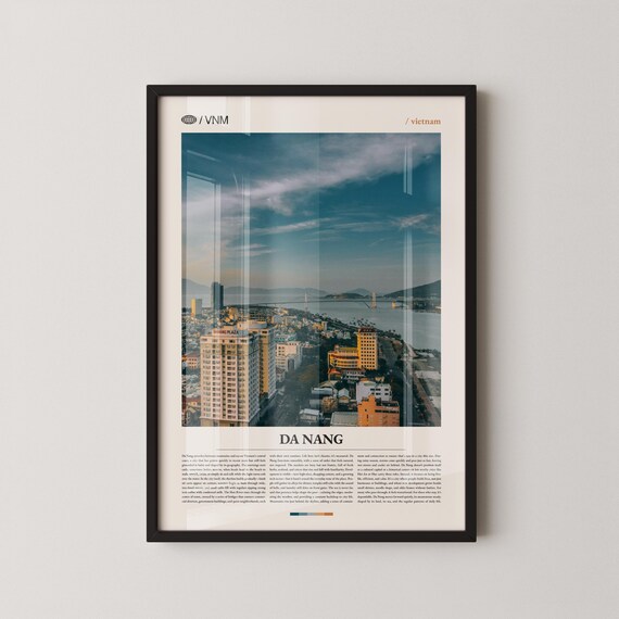 Da Nang Vietnam City Skyline Beach Photography Travel Poster