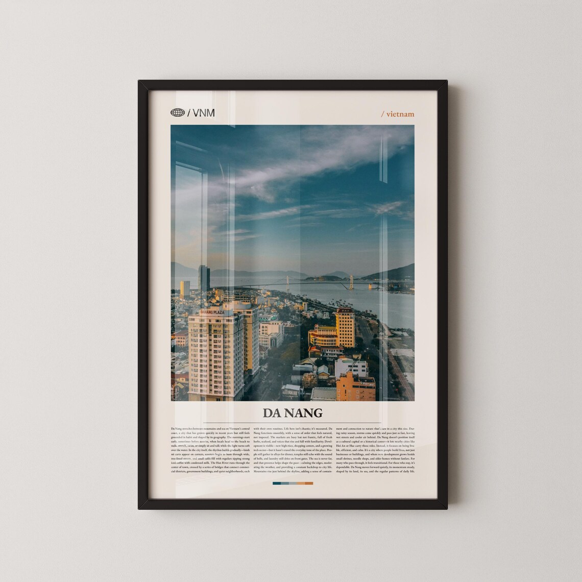 Da Nang Vietnam City Skyline Beach Photography Travel Poster