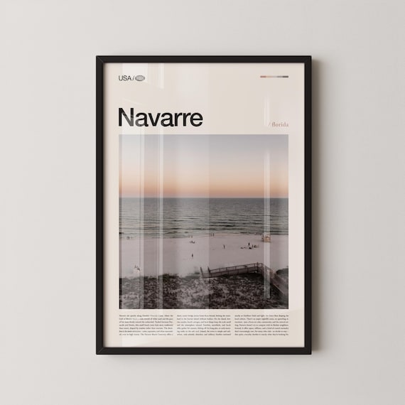 Navarre Beach Florida Boardwalk Sunset Photography Travel Poster
