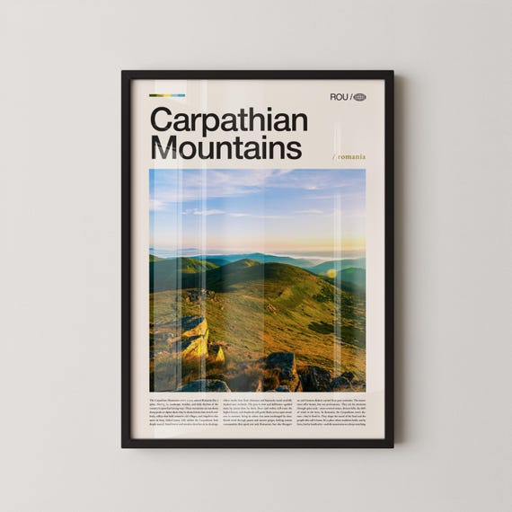 Carpathian Mountains Wall Art Eastern European Landscape Print Carpathians Poster Scenic Forest And Mountain Photography Nature Decor