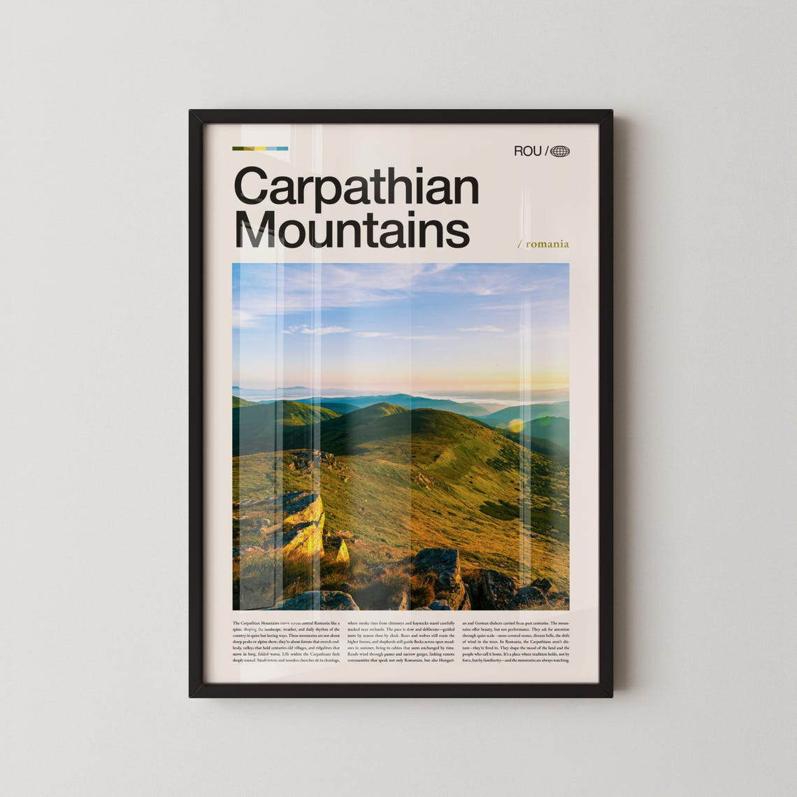 Carpathian Mountains Romania Sunrise Over Rocky Peaks Poster