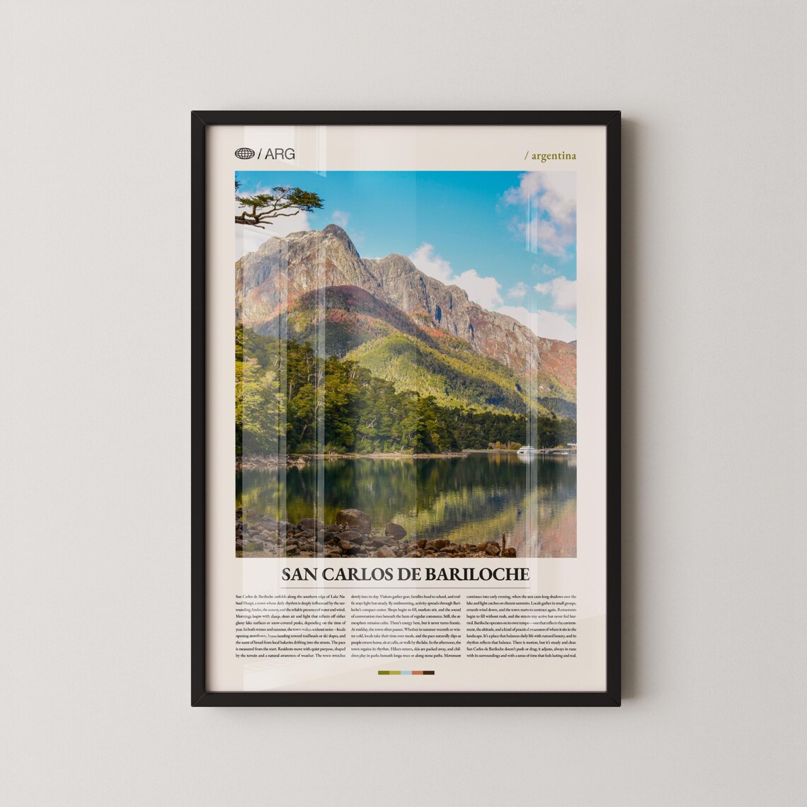 San Carlos de Bariloche Argentina Mountain Lake Photography Poster