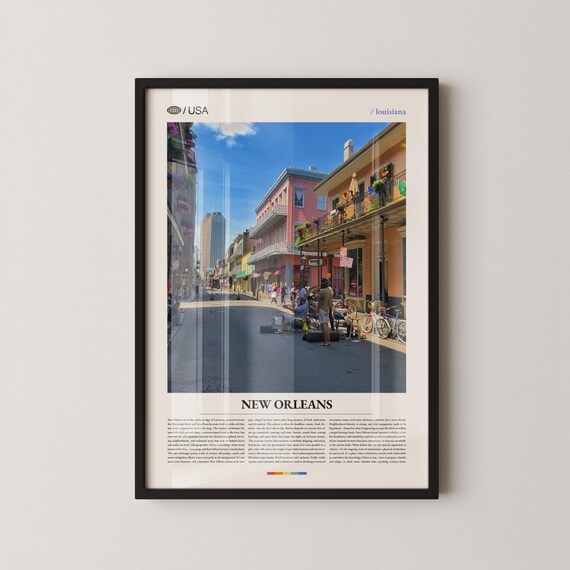 New Orleans French Quarter Street Musicians City Travel Poster