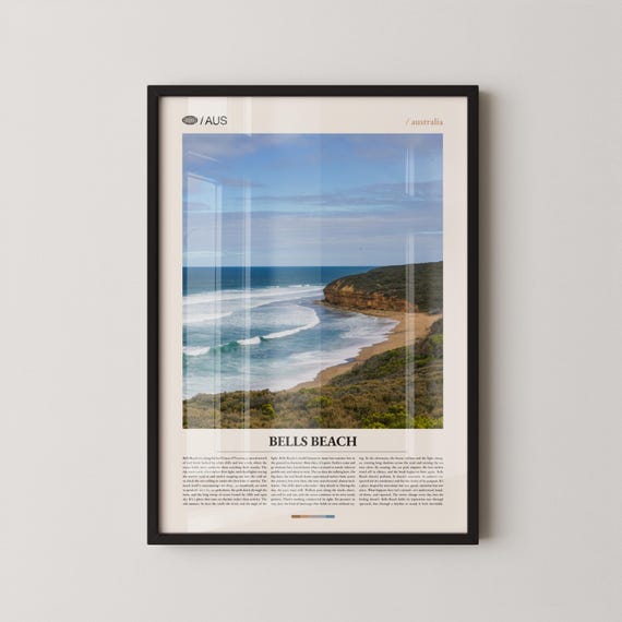 Bells Beach Print Wall Art Poster Photography Australian Surf Coastal Decor