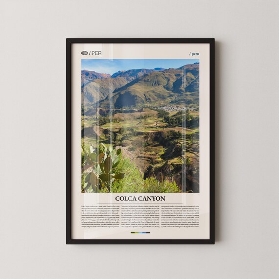 Colca Canyon Print Wall Art Poster Peru Landscape Photography Andean Decor