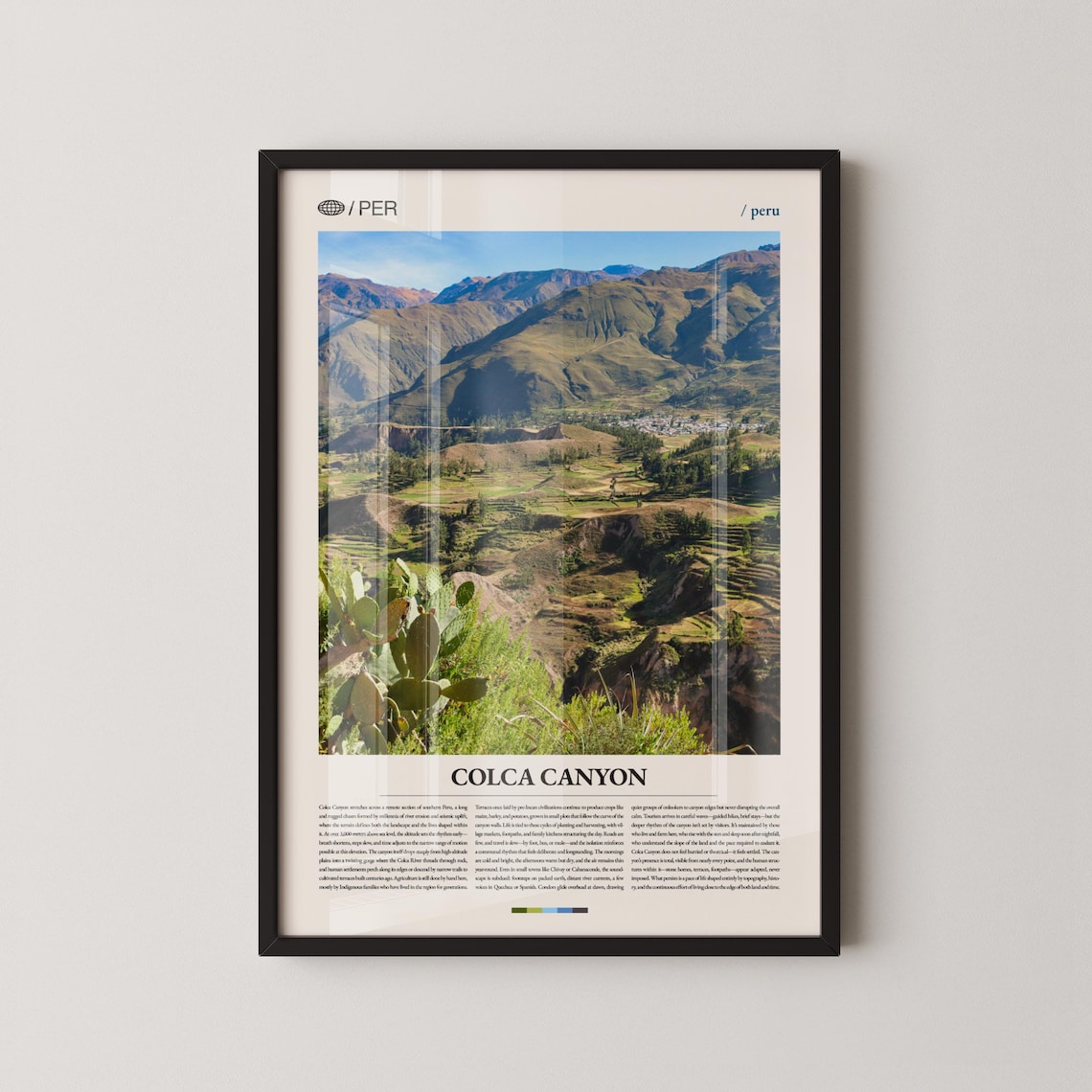 Colca Canyon Peru Editorial Travel Photography Magazine Poster