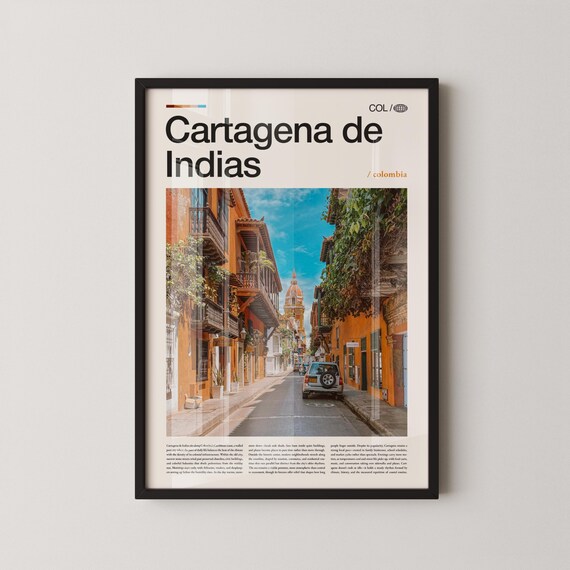 Cartagena De Indias Print Wall Art Poster Colombia Photography Colonial City Decor