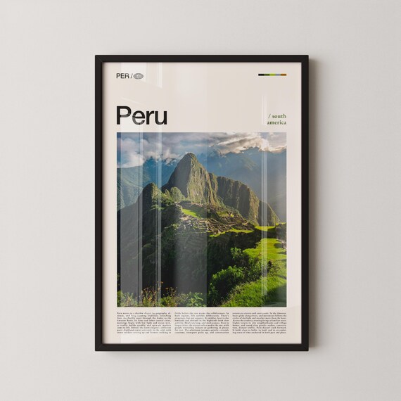 Peru Print Wall Art Poster South America Landscape Photography Andes Mountains Decor