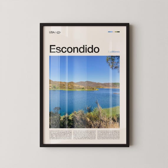 Escondido Wall Art Inland Valley Landscape Print Poster Scenic Southern Photography North County Decor