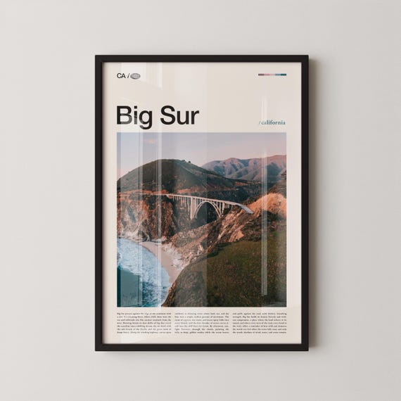 Big Sur Print Wall Art Poster Photo Bixby Bridge Pfeiffer Beach Mcway Falls Julia Burns