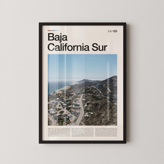 Baja Sur Print Mexico Wall Art Poster Photo Cabo San Lucas