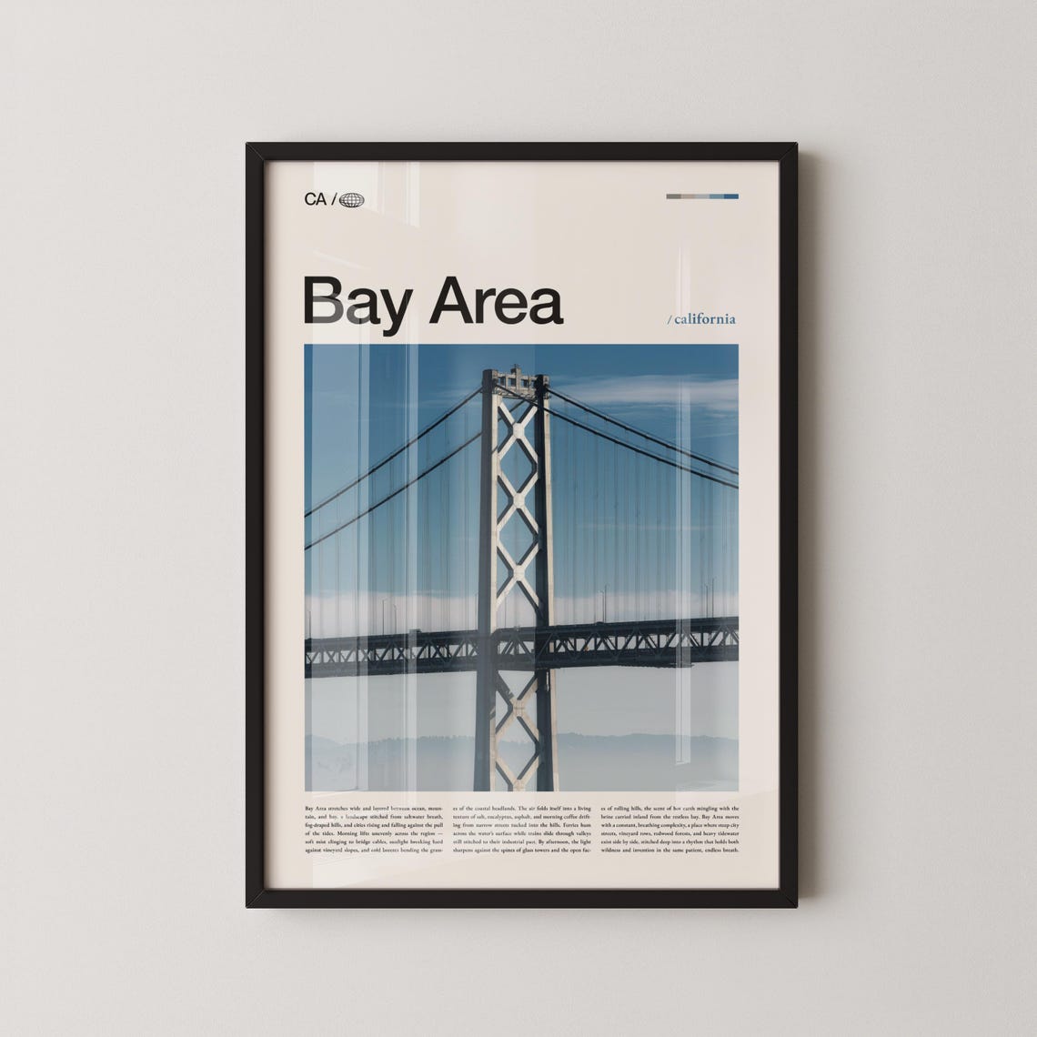 San Francisco Bay Area Bay Bridge Tower Close Up Photo Poster
