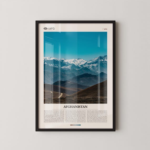 Afghanistan Wall Art Mountain Landscape And Historic Architecture Photography Print Poster Scenic Cultural Decor Travel