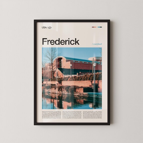 Frederick Maryland Historic Downtown Travel Photo Art Poster
