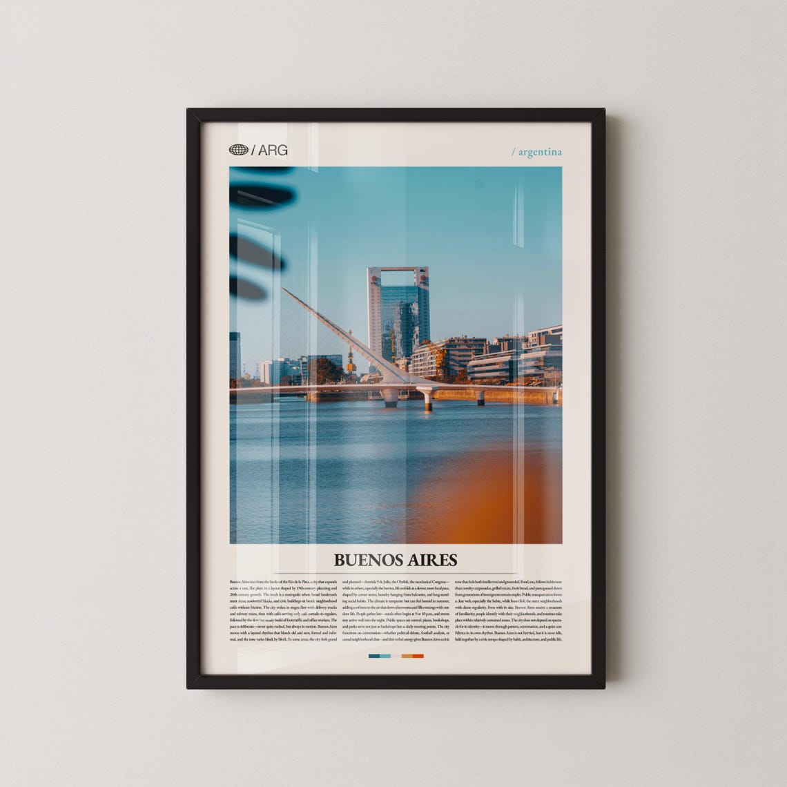 Buenos Aires Argentina Puente de la Mujer Bridge Daytime Poster