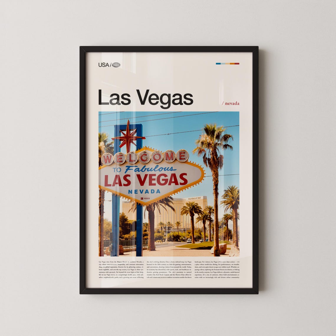 Welcome To Fabulous Las Vegas Neon Sign Palm Trees Travel Poster
