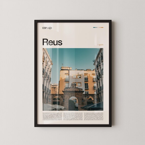 Reus Spain Cityscape Photography Travel Poster Catalonian Urban Scenic Artwork