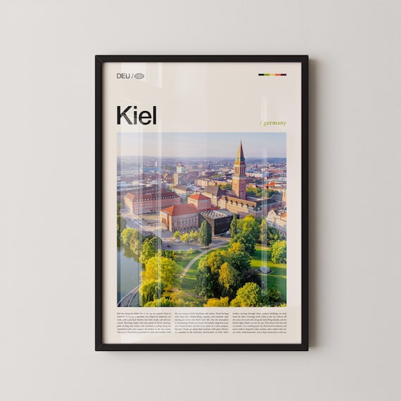 Kiel Germany Historic City Hall Harbor Daytime Cityscape Travel Wall Poster
