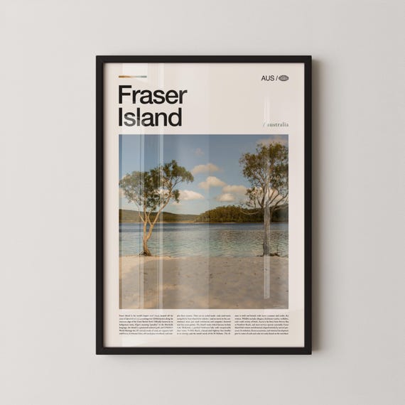 Fraser Island Print Wall Art Poster Photography Australian Sand Natural Landscape