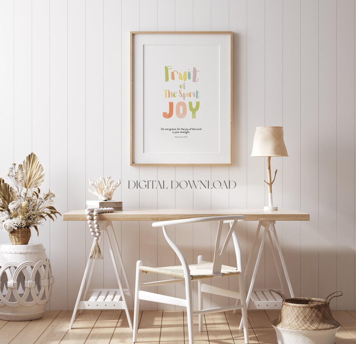 Fruit Of The Spirit Joy Kids Nursery Room Wall Art Galatians 522 Christian Kids Nursery Church Sunday School - Image 3