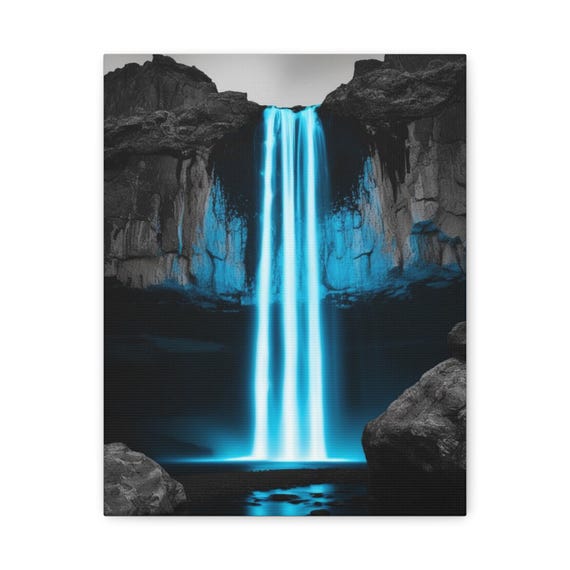 Waterfall Canvas Print Modern Home Gallery Wall Art