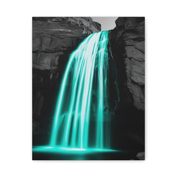 Waterfall Canvas Print Modern Home Decor Gallery Wall Art