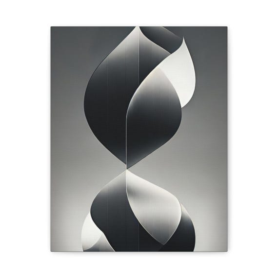 Abstract Black And White Canvas Art Modern Home Decor