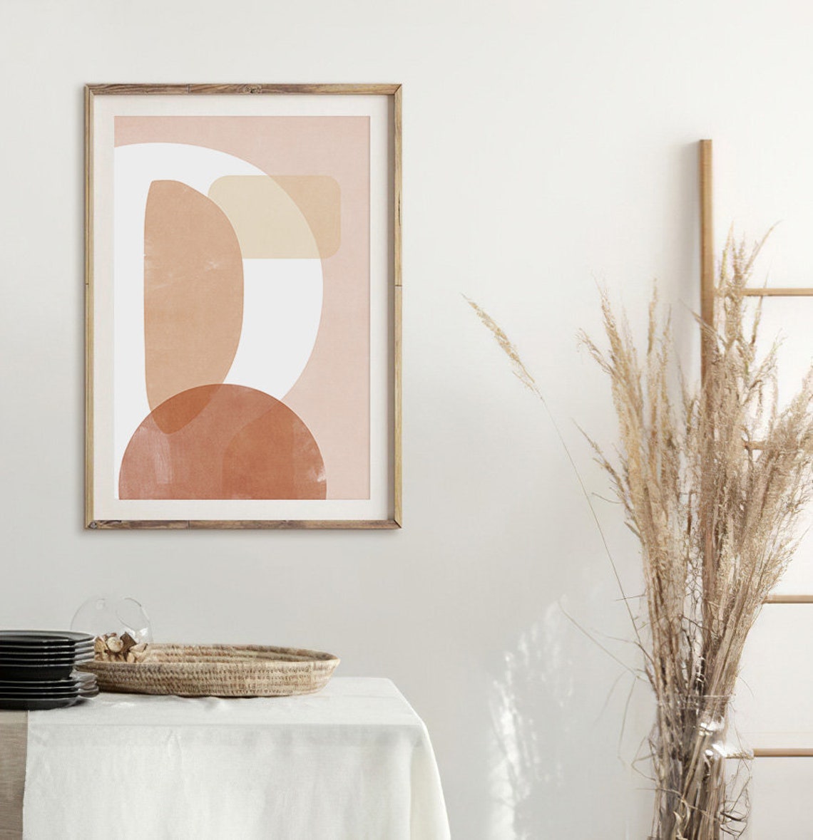 Terracotta Arch Abstract Geometric Warm Modern Neutral Art Poster - Image 2