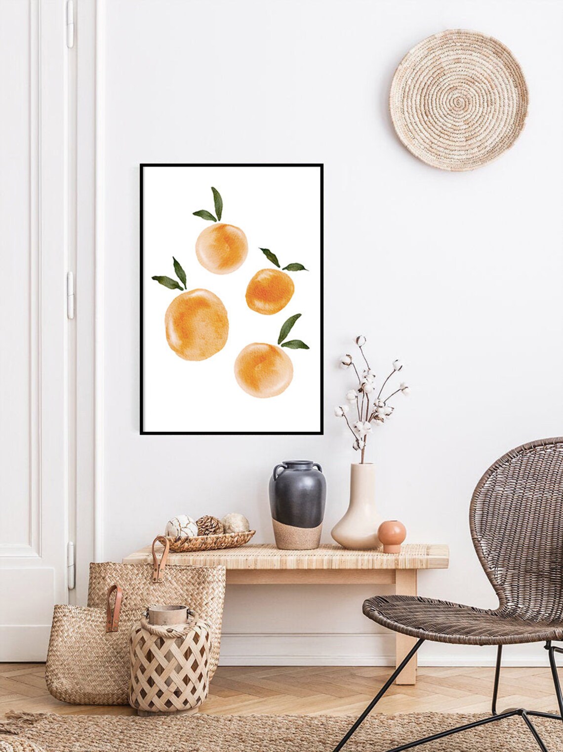 Fruit Wall Art Kitchen Print Dining Room Print Orange Print Wall Art Wall Accent Tropical Wall Art Wall Decor - Image 2