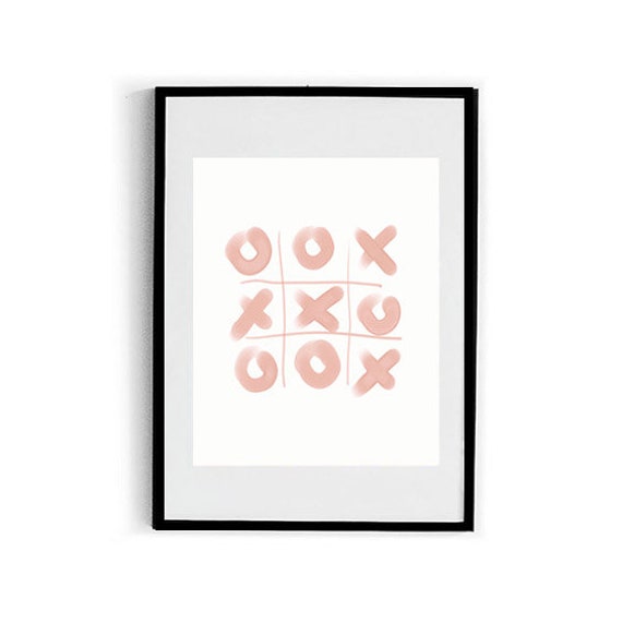 Abstract Wall Art Xo Prints Minimalist Decor Peach White Prints Art Prints Modern Wall Art Minimalist Print Dorm Wall Art Game Room Wall Art