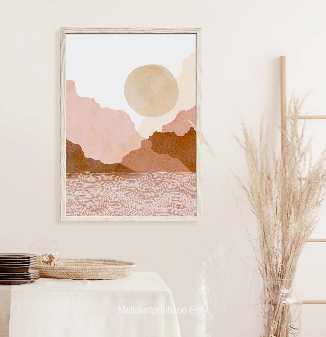 Abstract Landscape Art Print Abstract Mountain Minimalist Art Print Modern Abstract Wall Art - Image 2