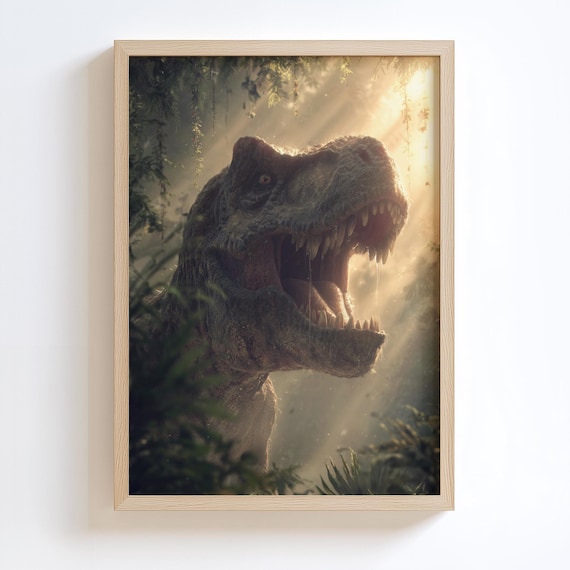 Realistic T-Rex Jurassic Dinosaur Poster