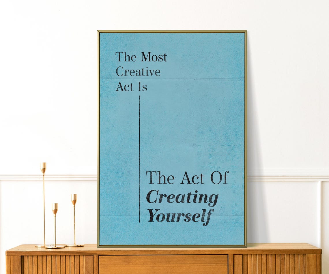 Most Creative Act Print Mindful Self Love Wall Art Inspiring Quotes Bedroom Decor Motivational Minimalist Retro Prints