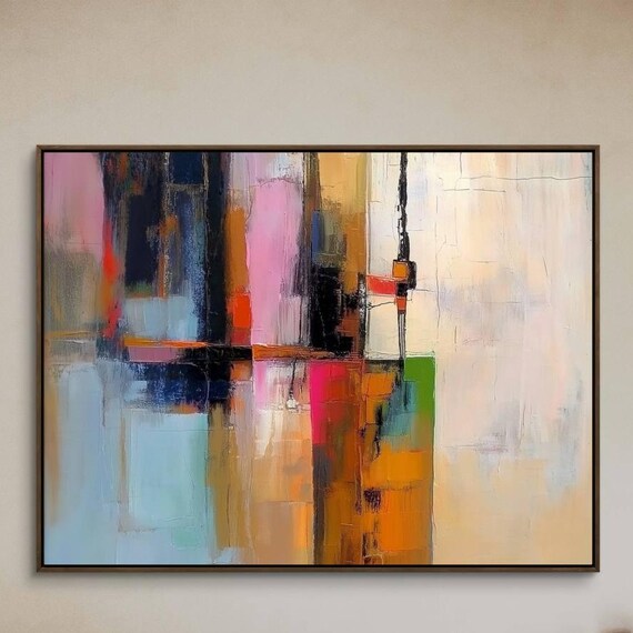 Large Abstract Art Print Modern Neutral Wall Decor