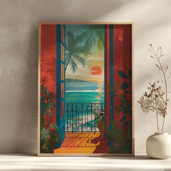 Henri Matisse Inspired Poster Wall Art Modern Colorful Print Horizontal Museum Quality Artwork For Living Room Decor
