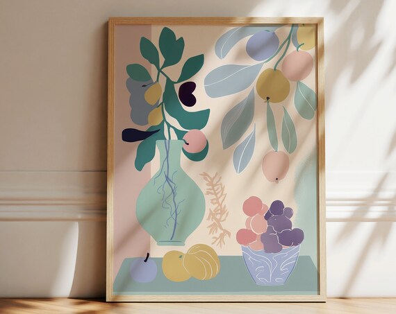 Fruit Art Print 1 Art Fruit Market Wall Art Fruit Art Print Contemporary Trendy Wall Art I Colorful I Pastel Art