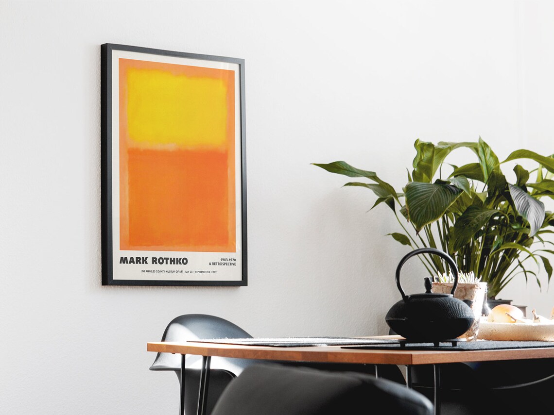 Mark Rothko Retrospective LACMA 1979 Orange Color Field Exhibition Poster - Image 3