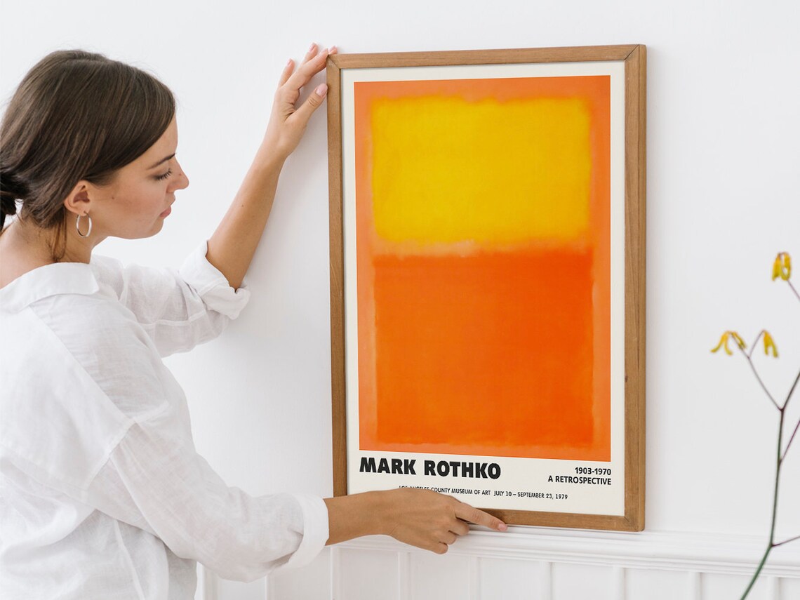 Mark Rothko Retrospective LACMA 1979 Orange Color Field Exhibition Poster - Image 4